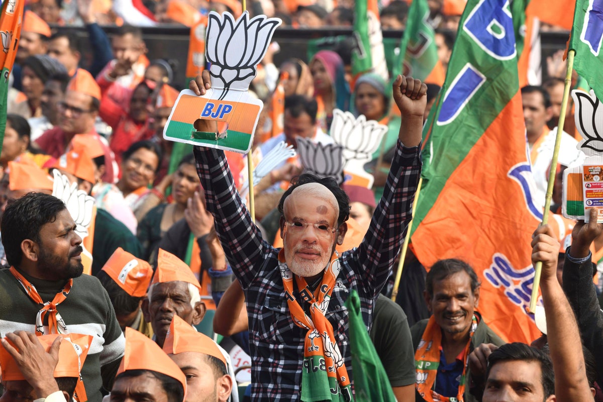 Modi Sweeping Exit polls show Modi's Hindu nationalist party sweeping Delhi election ...
