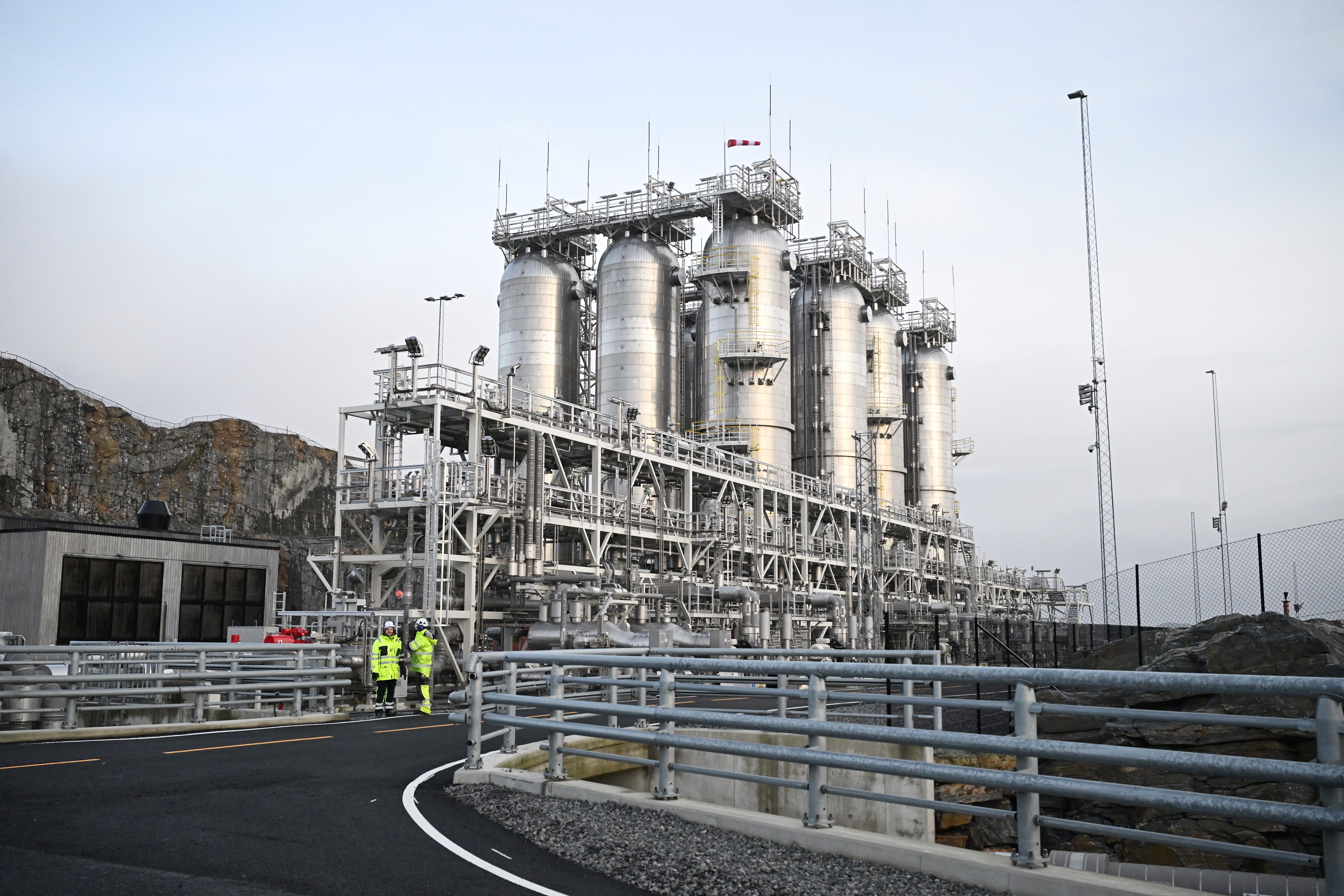 A carbon capture and storage plant in Norway (Leon Neal/PA)