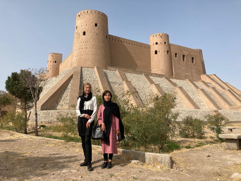 <p>Fatima guiding in Herat, Afghanistan</p>