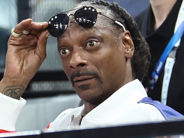 <p>Snoop Dogg attends the Artistic Gymnastics Women's Qualification on day two of the Olympic Games Paris 2024 at Bercy Arena on July 28, 2024 in Paris, France</p>