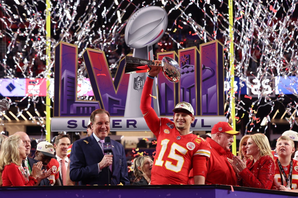 <p>Mahomes could win his fourth Super Bowl on Sunday, at the age of just 29</p>
