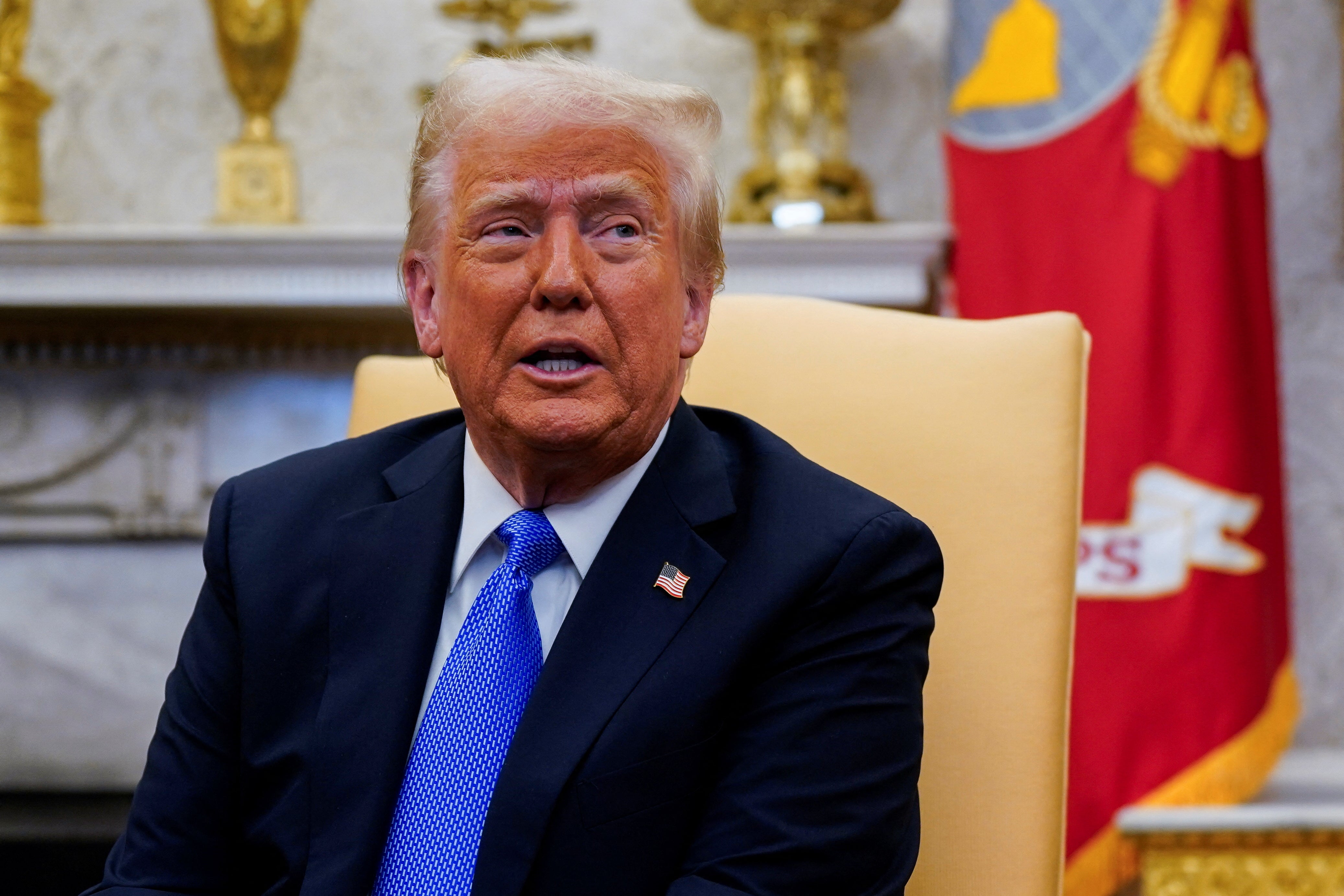 President Donald Trump meets with Japanese Prime Minister Shigeru Ishiba in the Oval Office of the White House, Friday, Feb. 7, 2025, in Washington