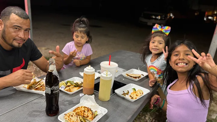 Jose Luis with two of his daughters.