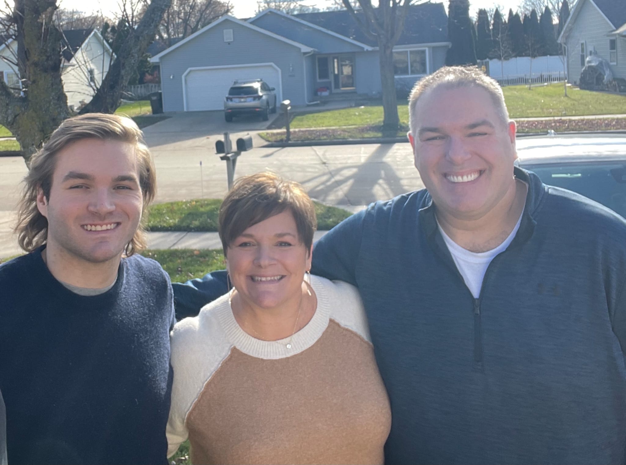 <p>Shanon and Bill Schmidtknecht pictured with son Cole, who died after a severe asthma attack in January 2024</p>