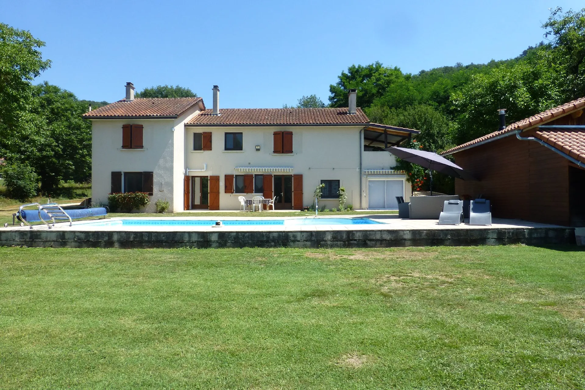 The couple's home in Les Pesquiès, north of Toulouse, where they were found dead