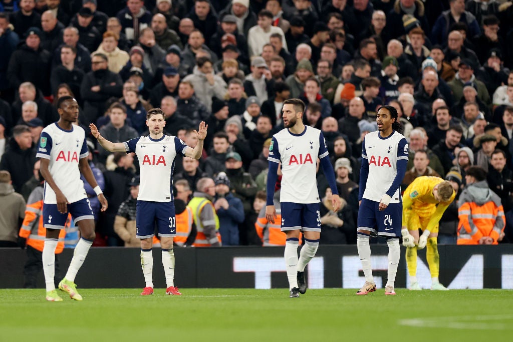 <p>Spurs fell to a 4-0 loss having led 1-0 from the first leg</p>