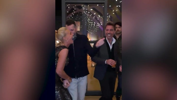 <p>Gino D’Acampo jokes with wife and co-stars hours before TV chef accused of inappropriate behaviour towards women on sets.</p>