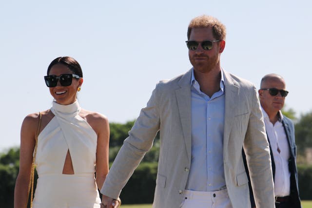 The Duke and Duchess of Sussex pictured in April 2024 (Yaroslav Sabitov/PA)