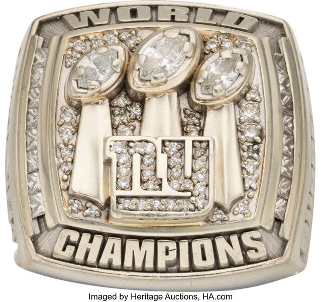 Plaxico Burress;s championship ring from the New York Giants is valued at $100,000. It is heading to the auction block