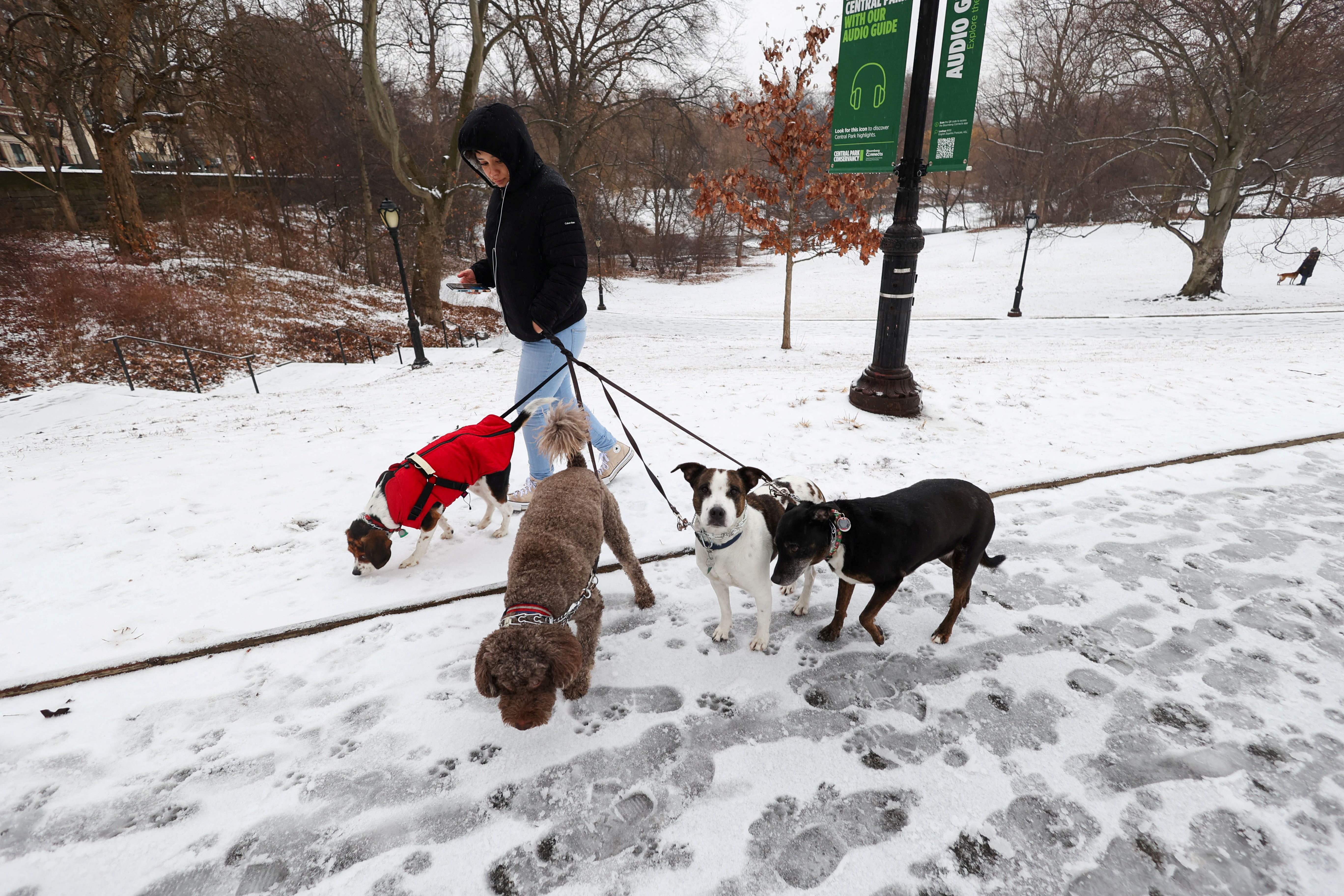 A storm moving across the northern U.S. has nearly 100 million facing the threat of snow and ice