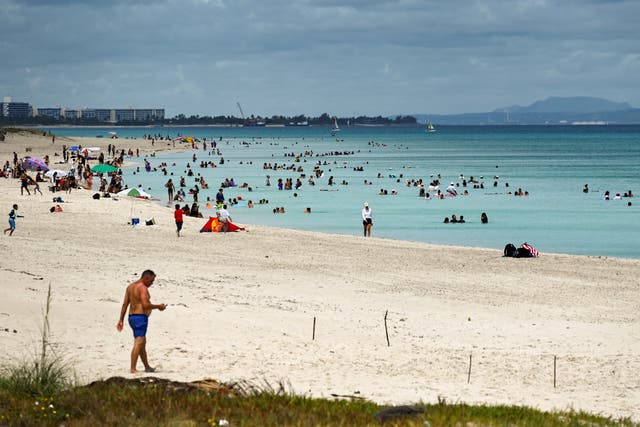 <p>Tourists enjoy the day at Varadero Beach, Matanzas Province, Cuba, on June 8, 2024. A Tsunami alert was issued for the island but later withdrawn</p>