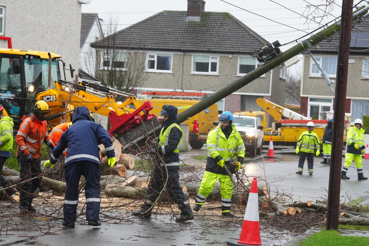 Storm Eowyn: 1,500 premises still without power in Ireland | The ...