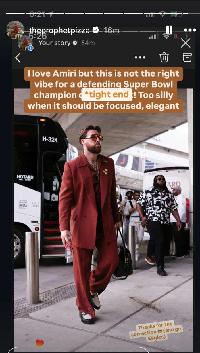 Fashion critic shares her opinion on Travis Kelce's Super Bowl outfit