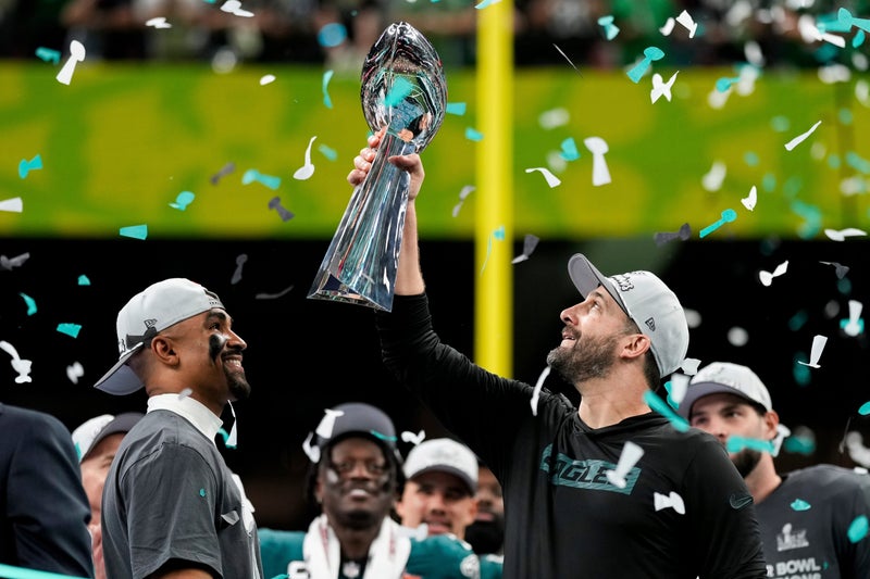 Nick Sirianni sheds ‘happy tears’ after Philadelphia Eagles win Super Bowl