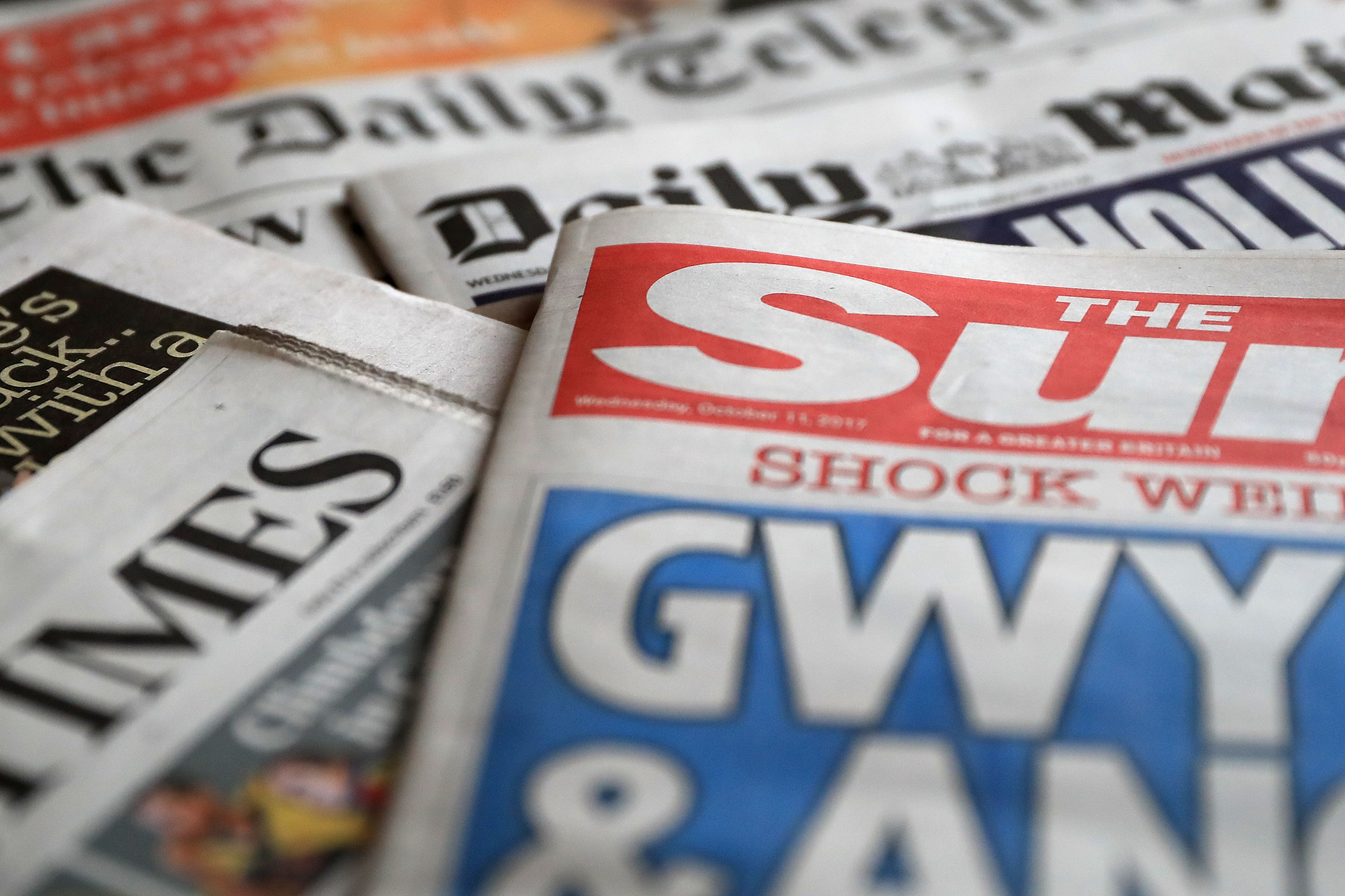 A collection of British newspapers (PA)