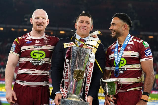 Liam Farrell (left) is hungry for more success with Super League champions Wigan (Martin Rickett/PA)