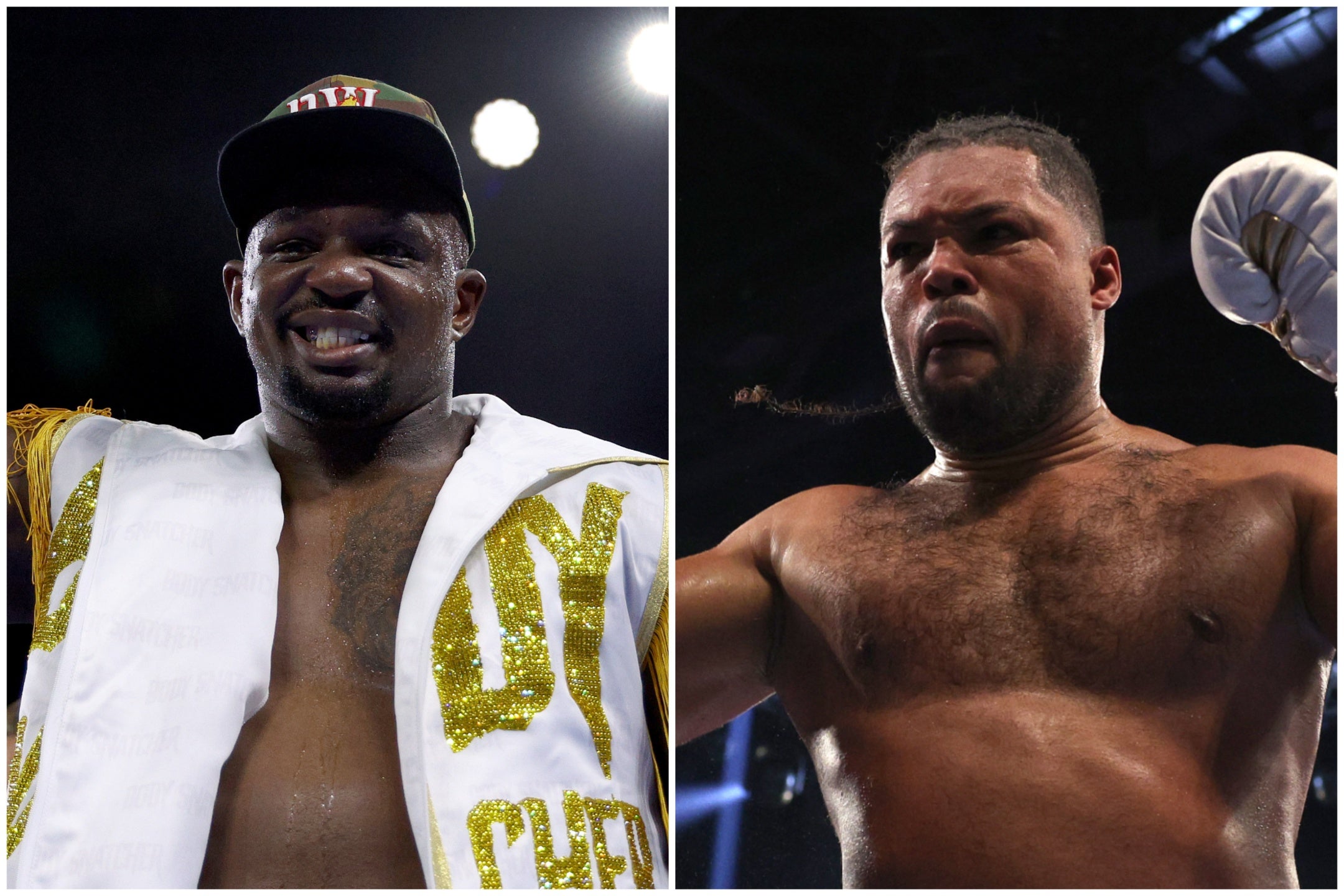 Dillian Whyte (left) will take on Joe Joyce in a main event in Manchester