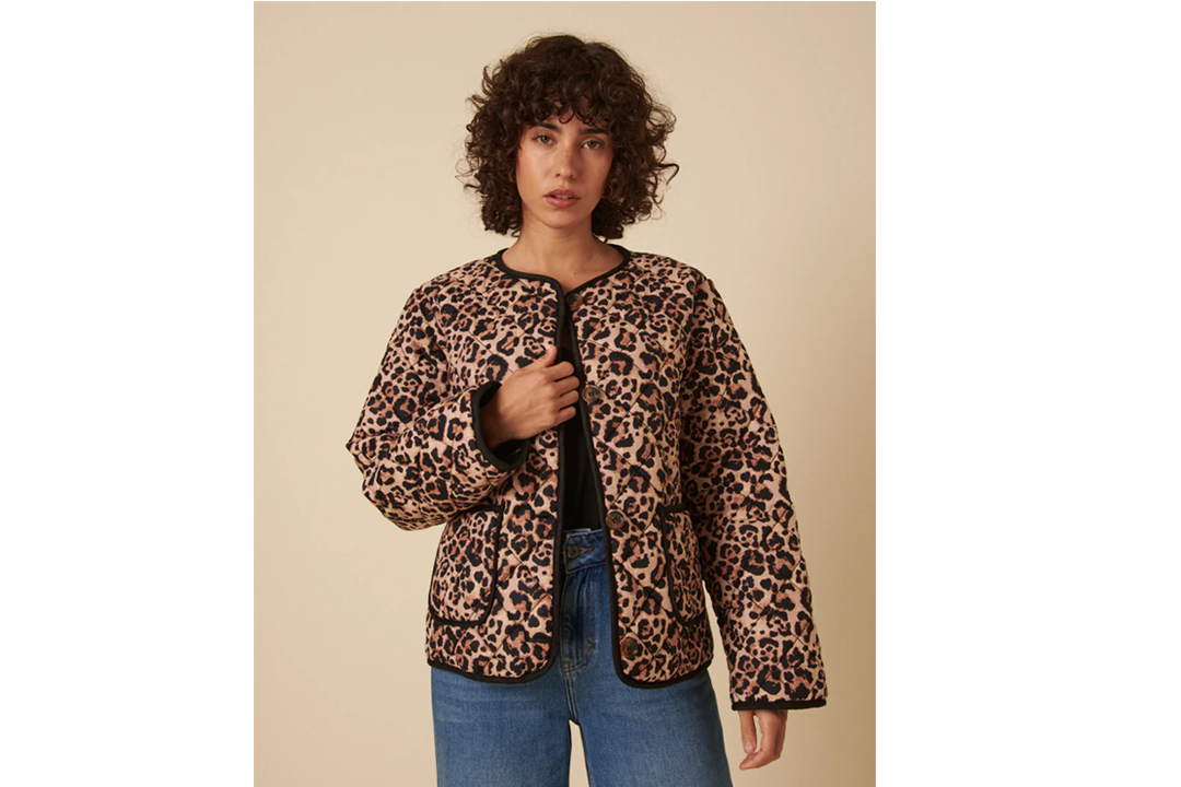 Best spring jacket for women IndyBest review Nobody's Child Leopard Print Quilted Jacket 