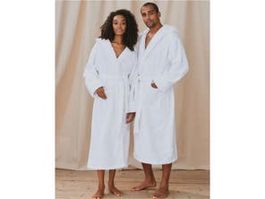 The White Company unisex organic hydrocotton hooded robe