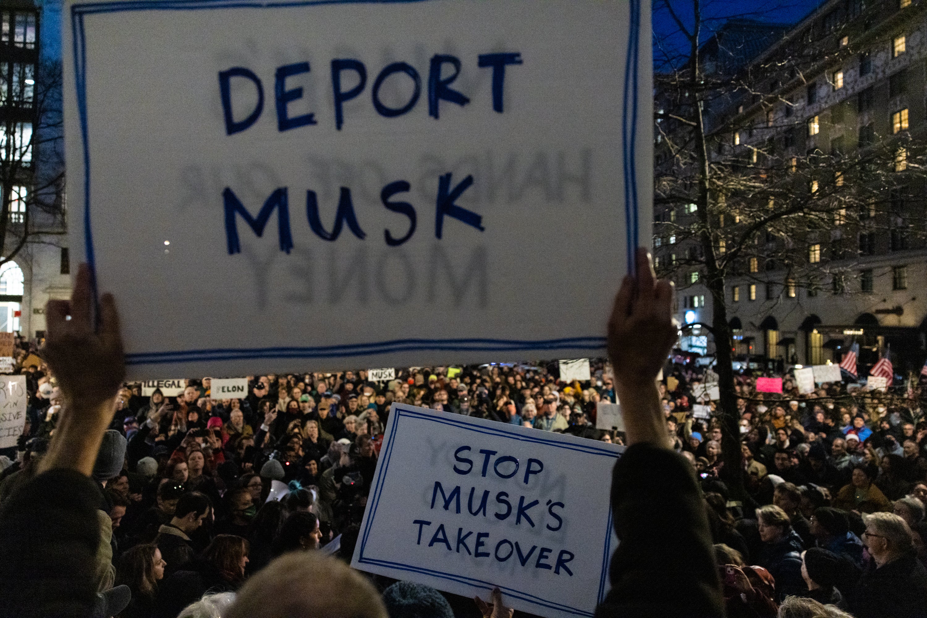 Elon Musk and his DOGE project have been the focal point for protests.