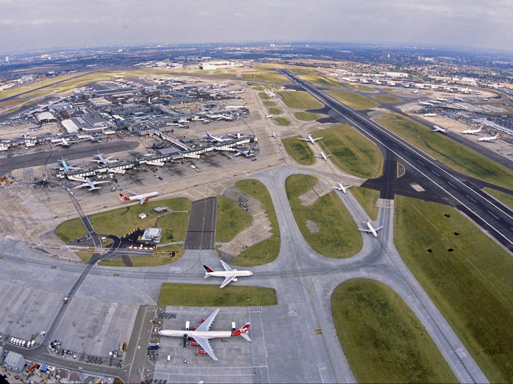 Terminal 2 and Terminal 5 will be expanded when a third runway is built at the airport