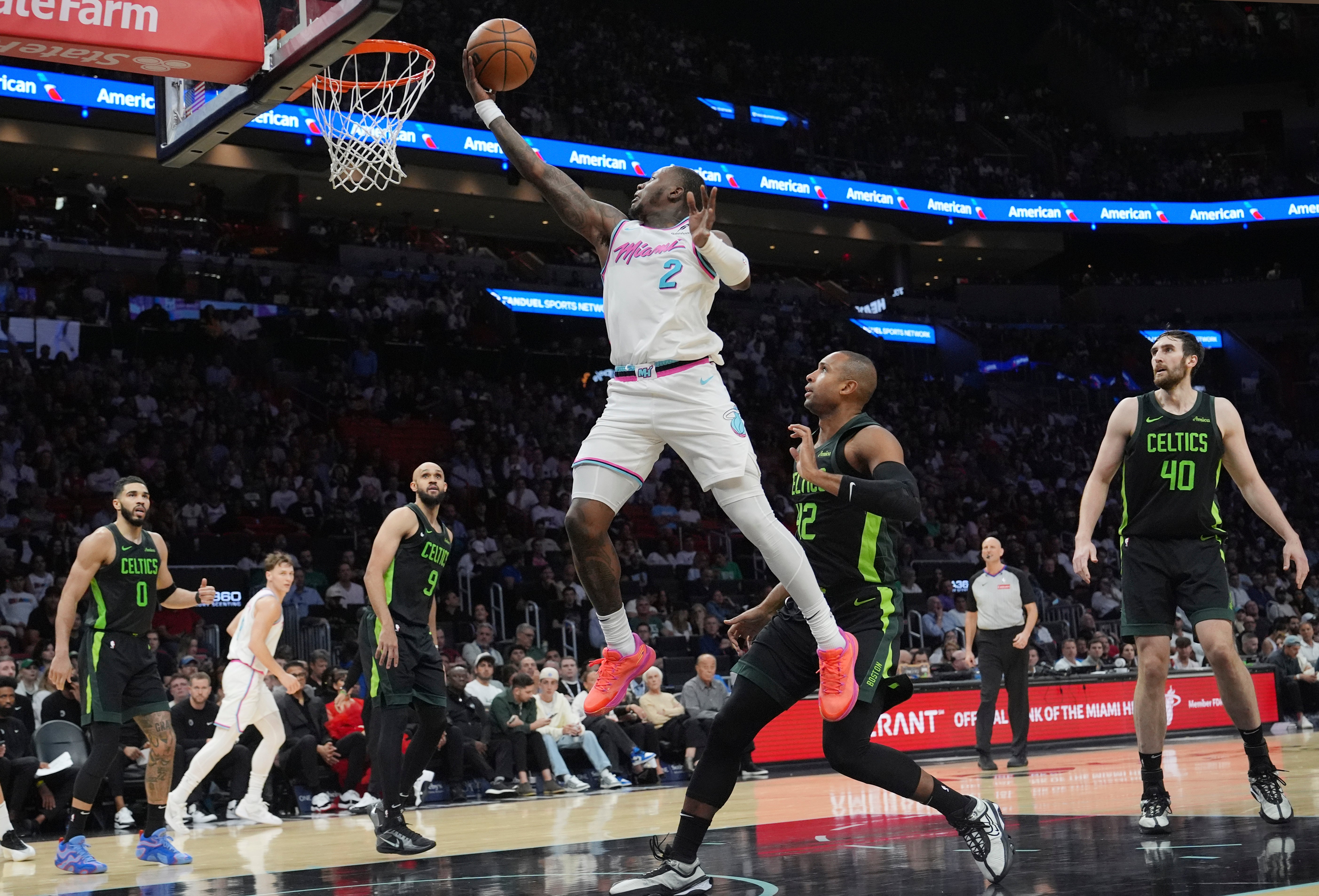 <p>An NBA star and head coach were both arrested early Thursday as part of a sweeping FBI investigation into illegal sports betting. Miami Heat star Terry Rozier was apprehended at a hotel in Orlando, Florida</p>