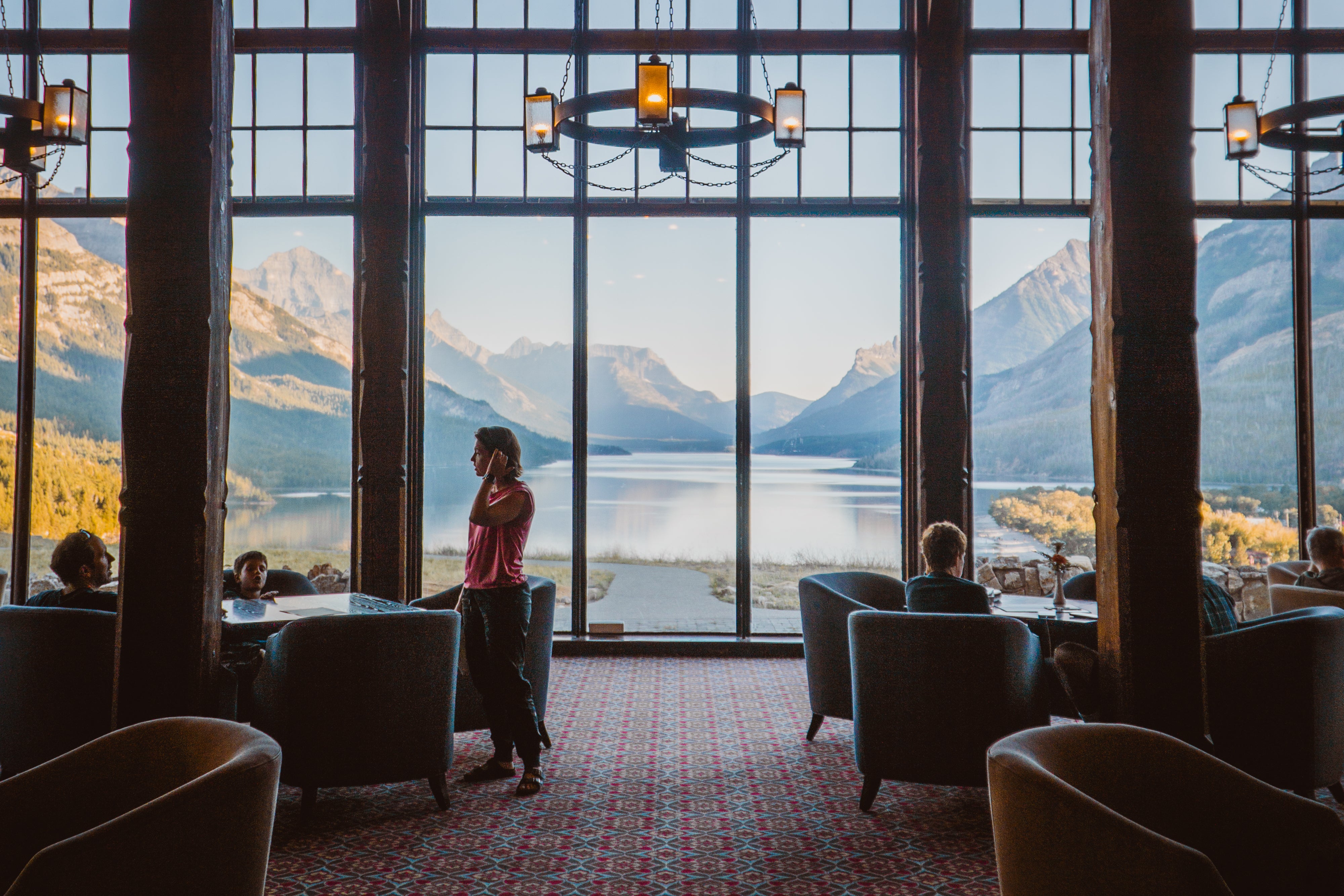 Quirky B&Bs and luxurious lakeside lodges like the Prince of Wales Hotel in Waterton await