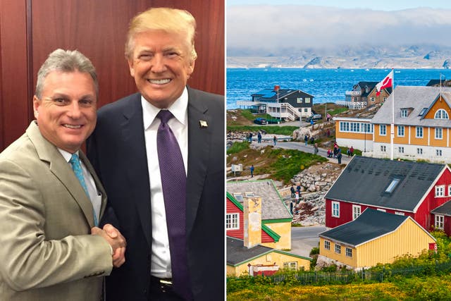 <p>Buddy Carter (left), photographed with Donald Trump, has unveiled his Red, White, and Blueland Act</p>