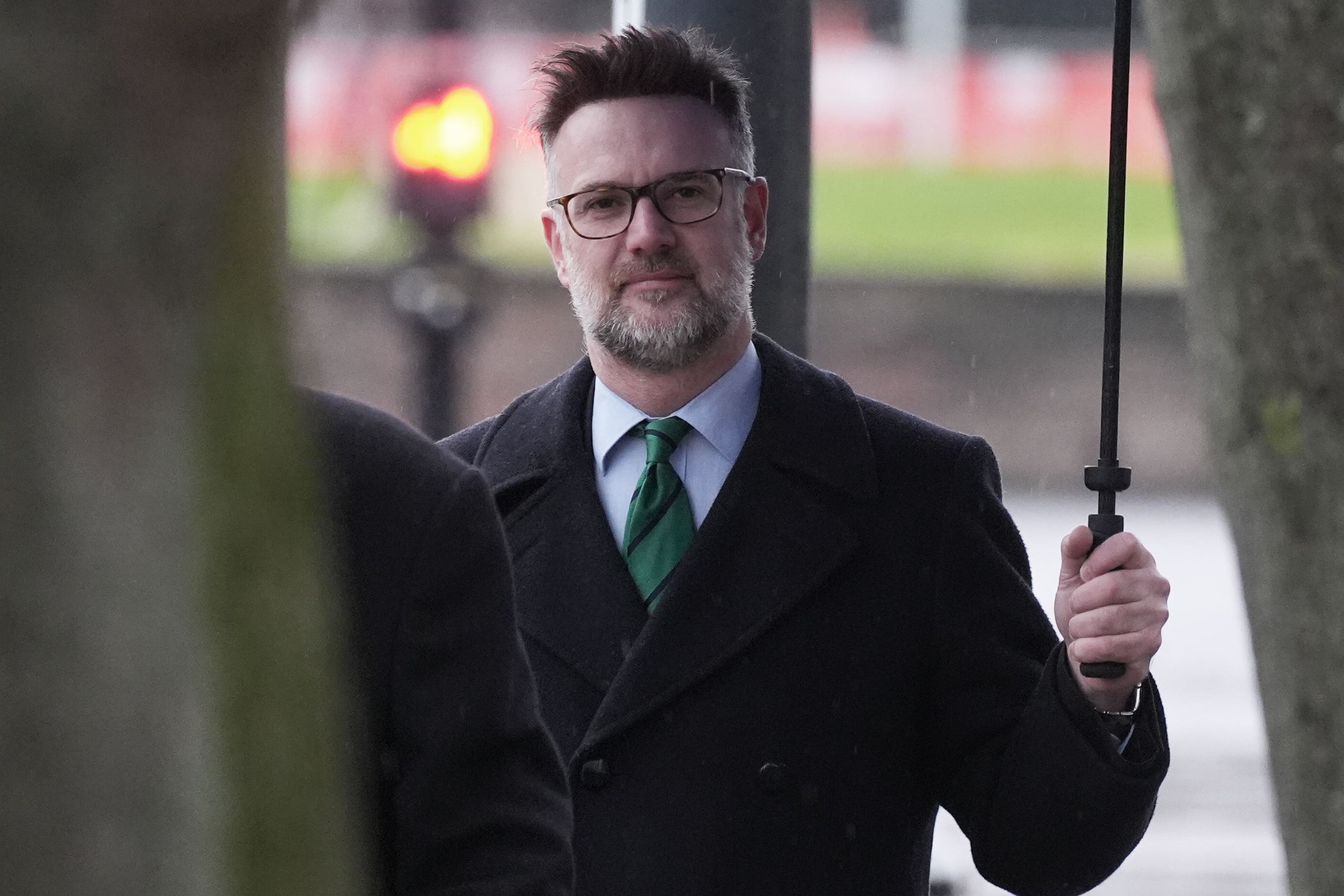 The wife of television auctioneer Charles Hanson has told a jury she was ‘paralysed with fear’ when he was violent towards her while she was pregnant (Jacob King/PA)