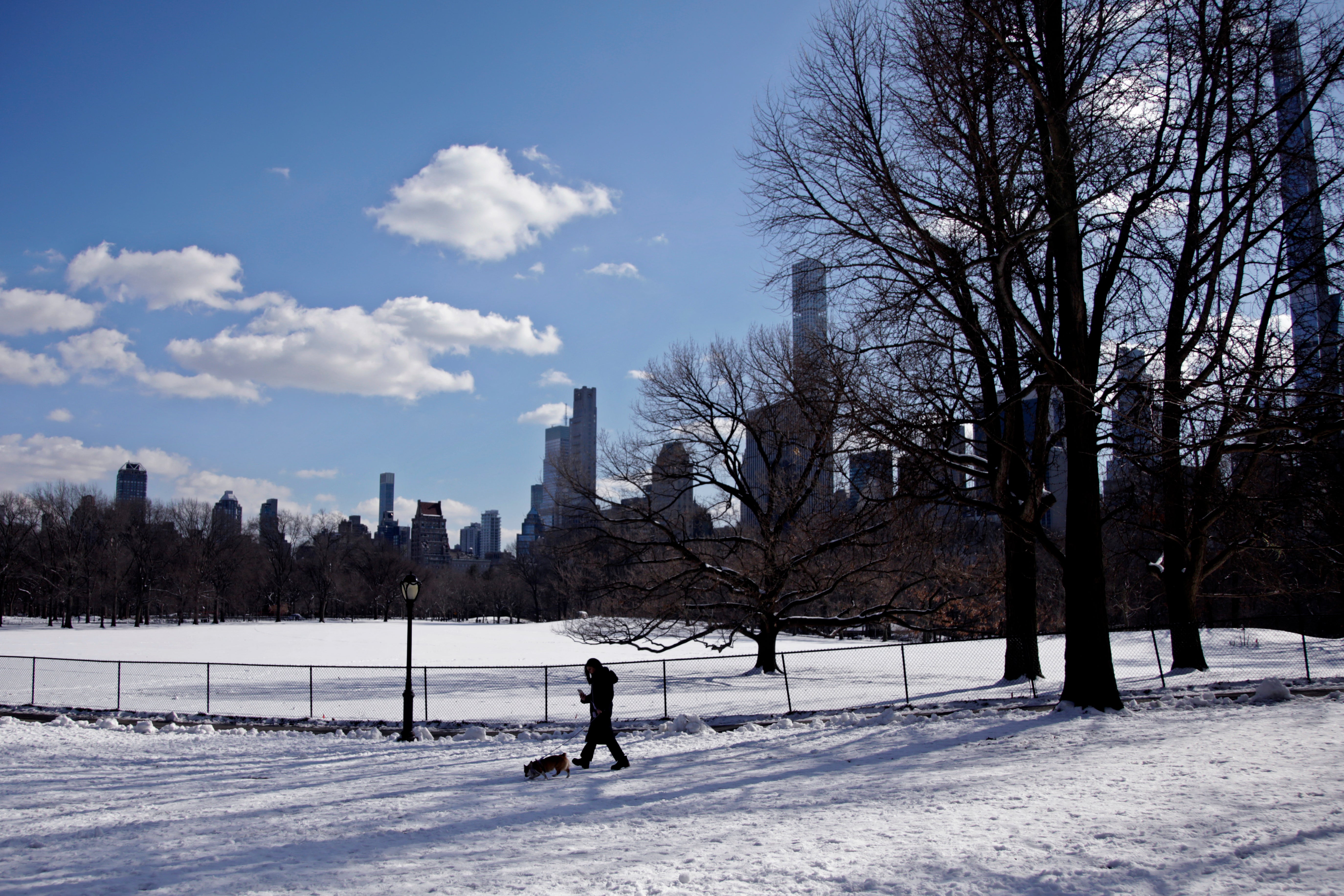 Following snow in New York City over the weekend, a pair of winter storms are forecast to sweep much of the U.S. this week. They bring the risk of widespread travel disruptions and power outages