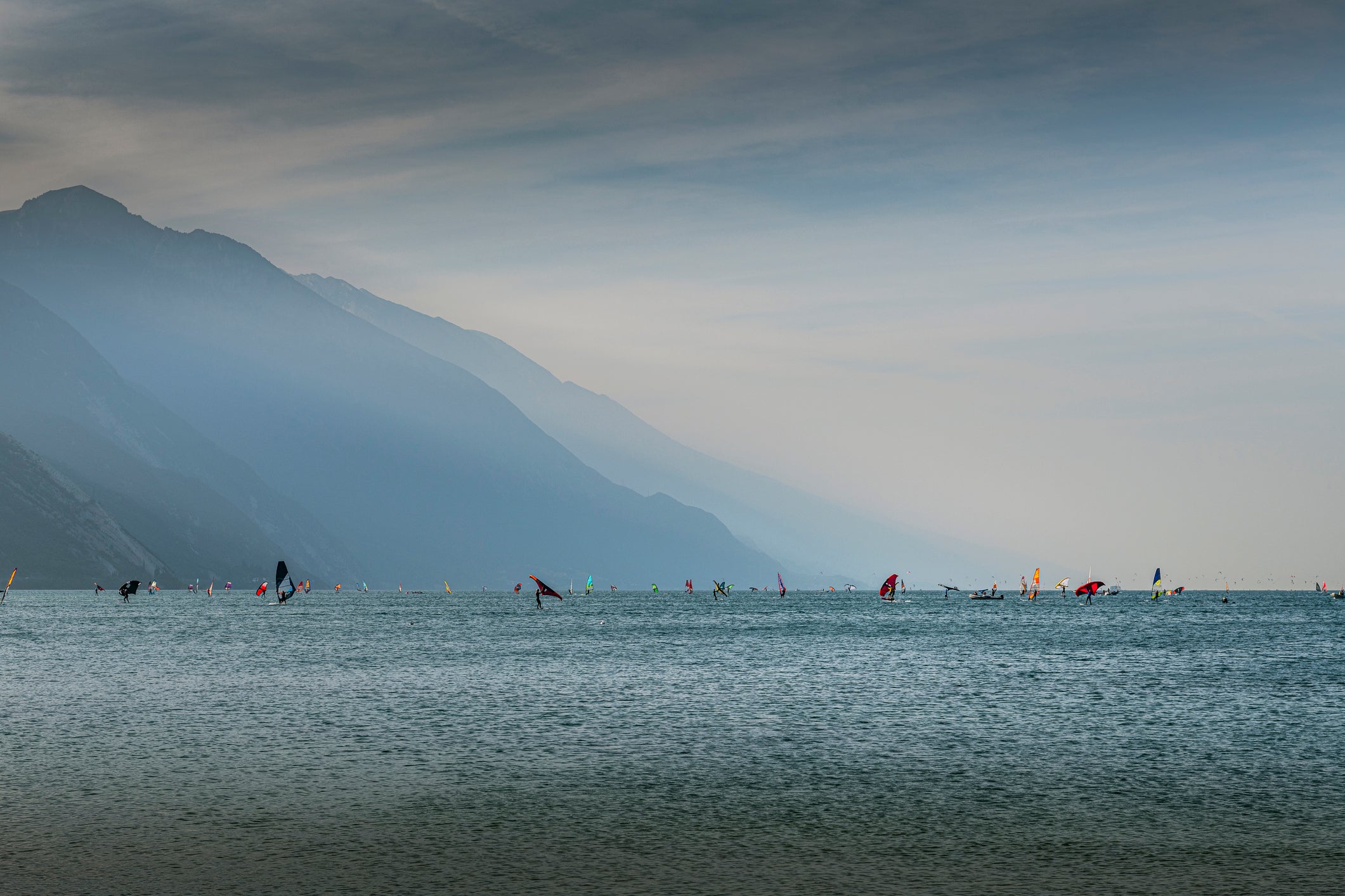 Lake Garda has great conditions for windsurfing