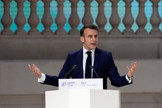 French President Emmanuel Macron (Michel Euler/AP)