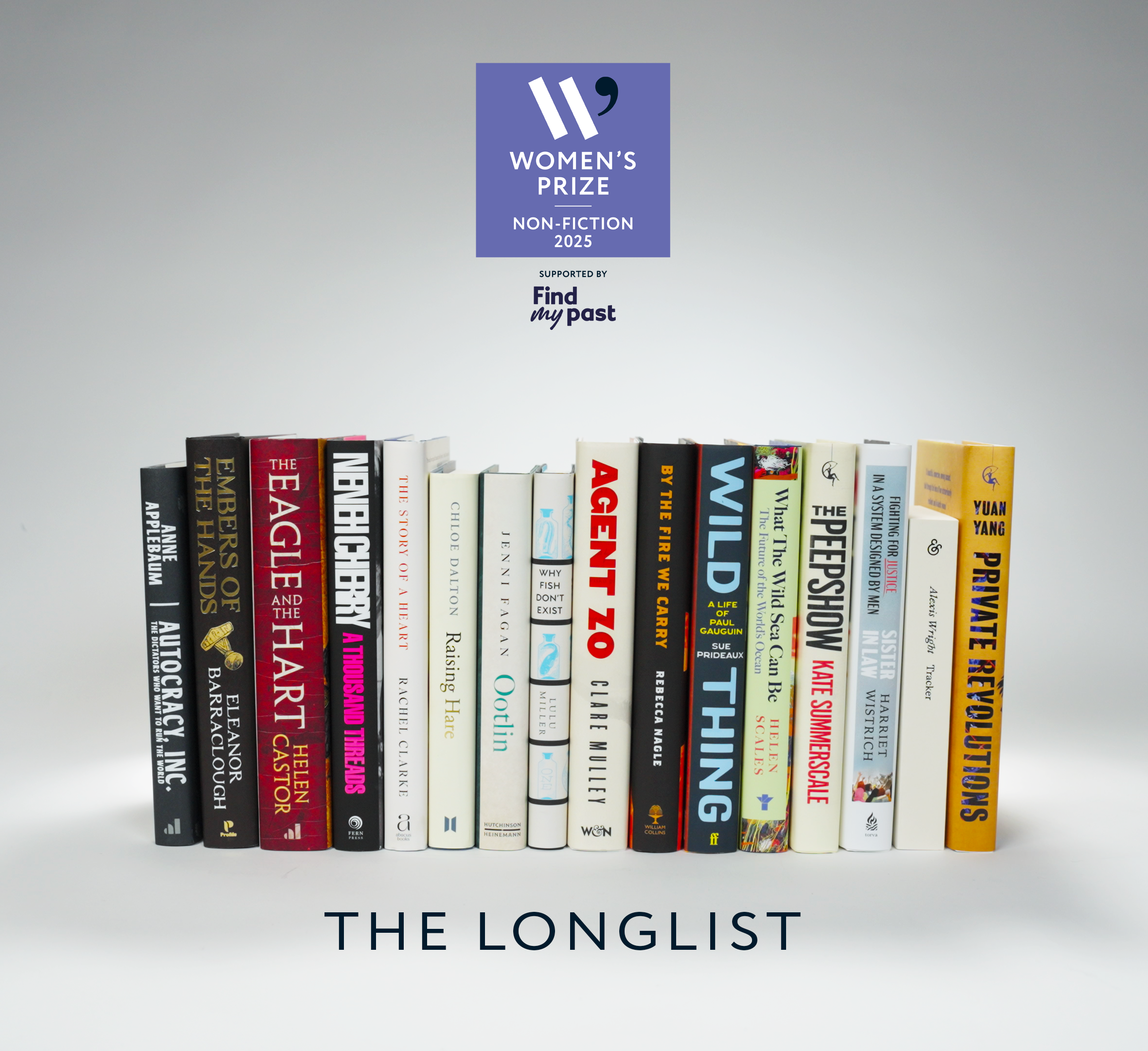 Women's Prize for Nonfiction 2025 longlist has been announced