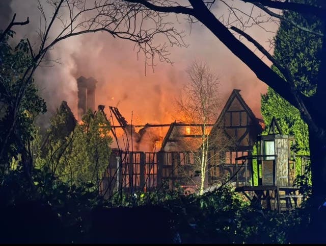 <p>The £3million grade II-listed mansion mysteriously burnt down just months after a huge cannabis farm was discovered inside</p>