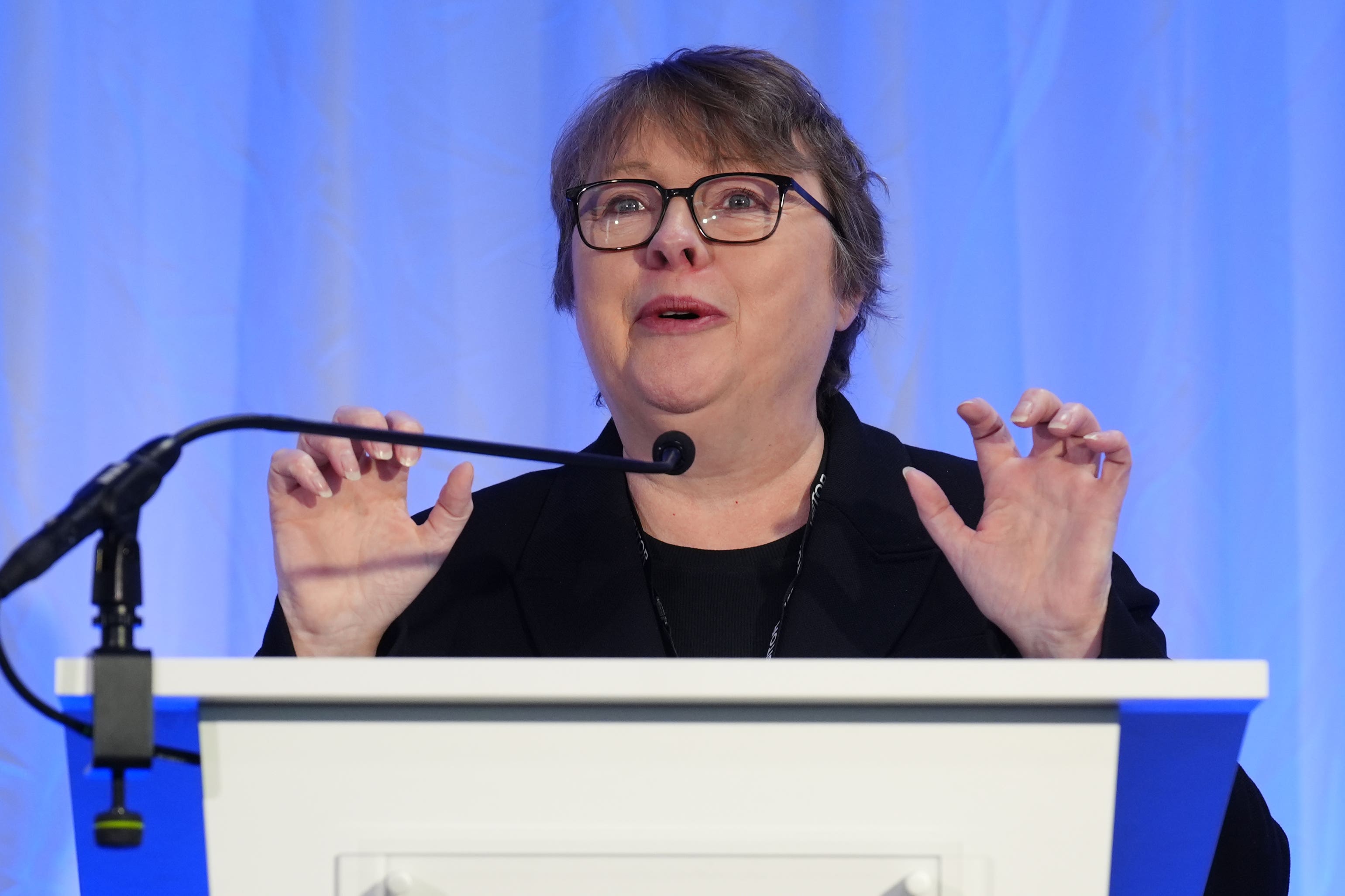 Maria Eagle said the UK Government’s investment in shipbuilding in Scotland is supporting thousands of jobs (Andrew Milligan/PA)