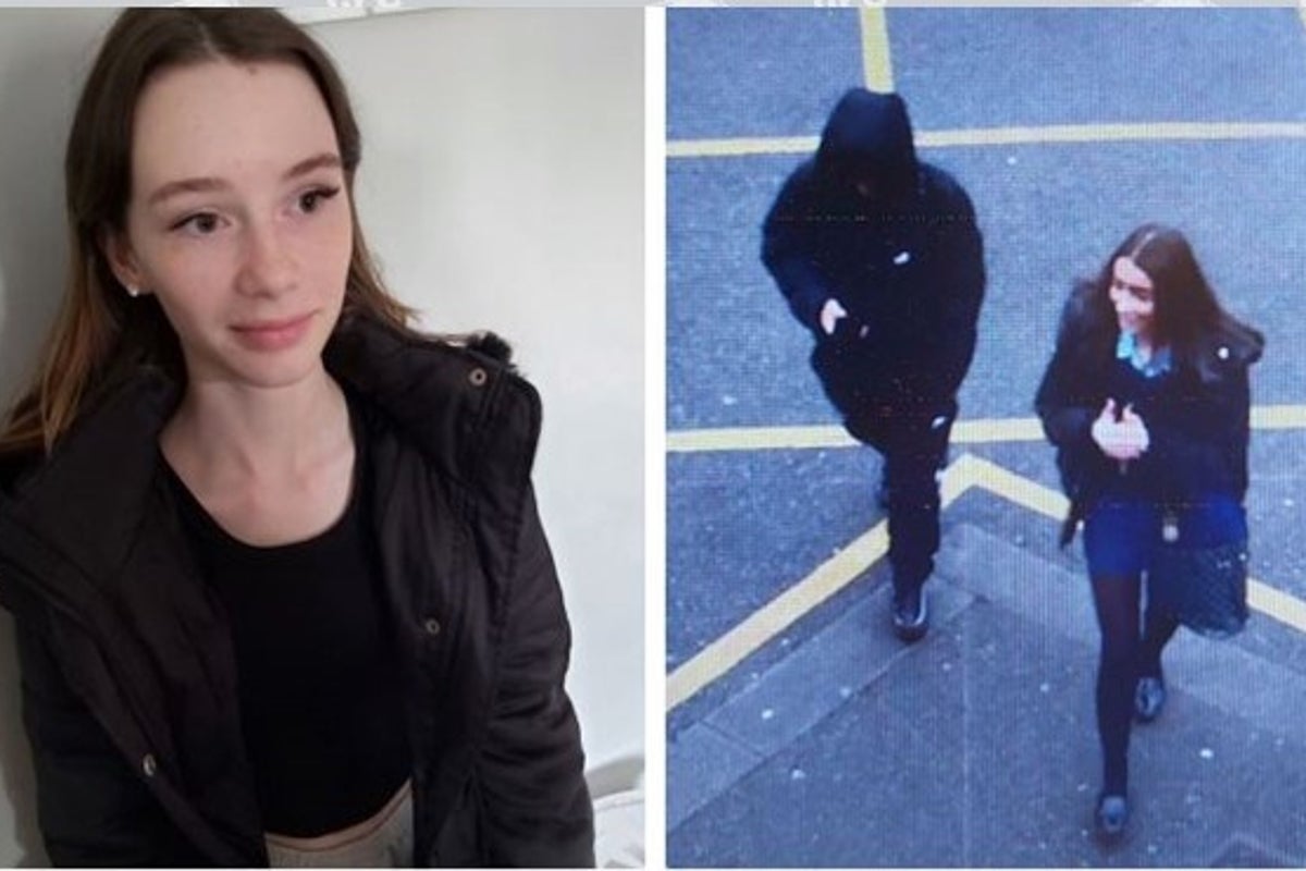 Desperate search for schoolgirl last seen walking with hooded figure Desperate search for schoolgirl last seen walking with hooded figure