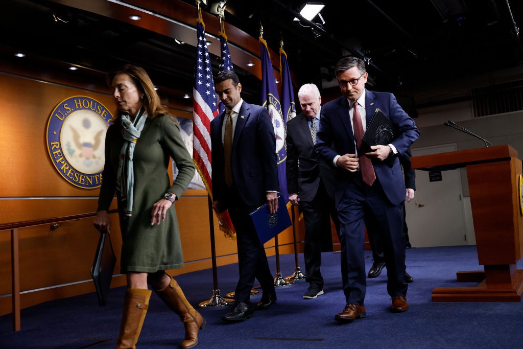 Speaker Mike Johnson and GOP leaders left their weekly press conference on Tuesday with the party hoping to publish key details of the main GOP budget proposal later