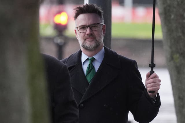 <p>Bargain Hunt star Charles Hanson arrives at Derby Crown Court</p>