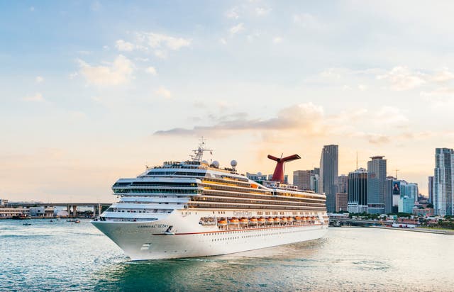 <p>Carnival Glory departs the Port of Miami</p>