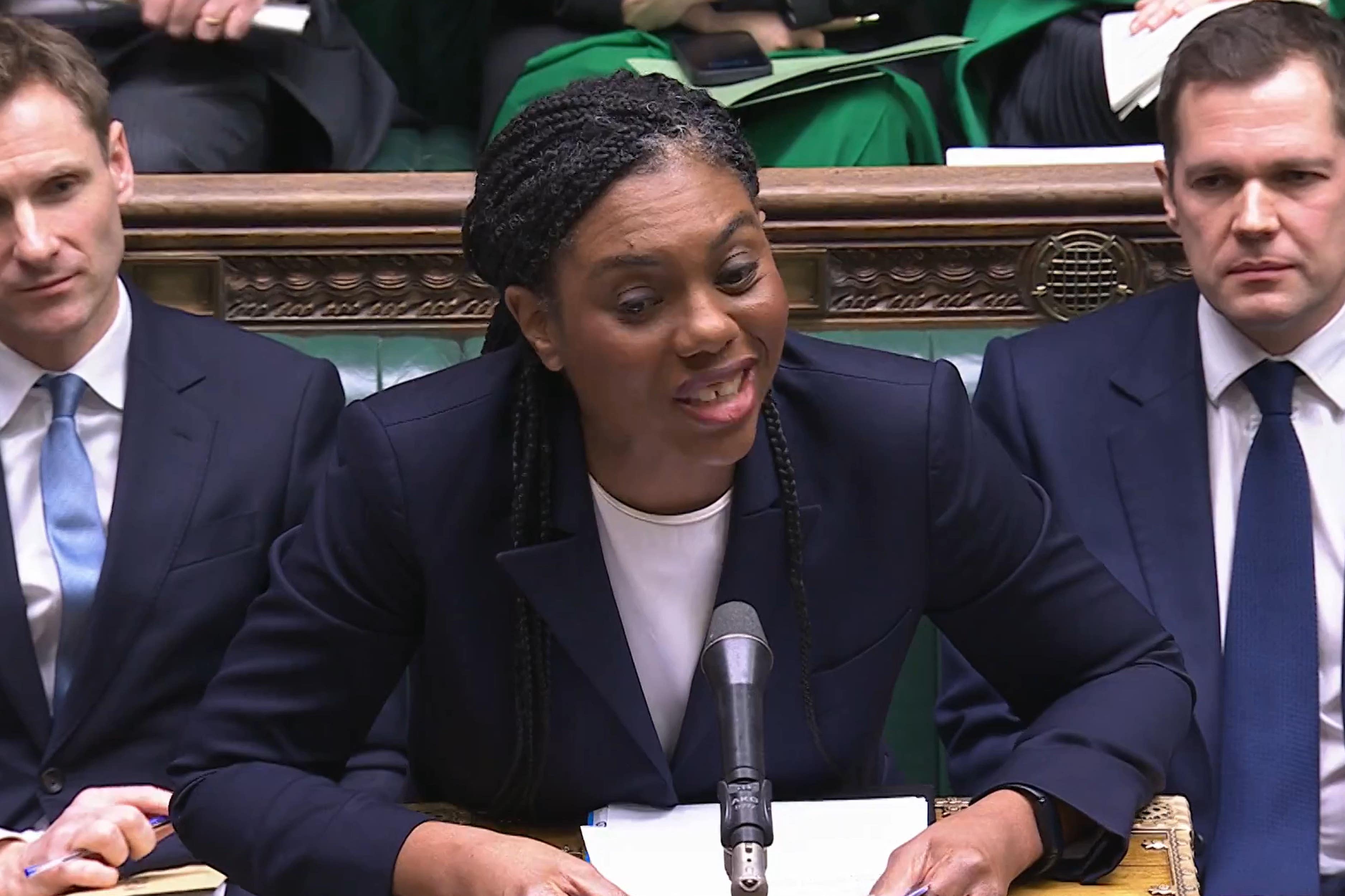 Kemi Badenoch raised doubts about the suitability of Lord Hermer as Attorney General (PA)