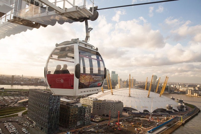 The IFS Cable Car offers incredible views over the city