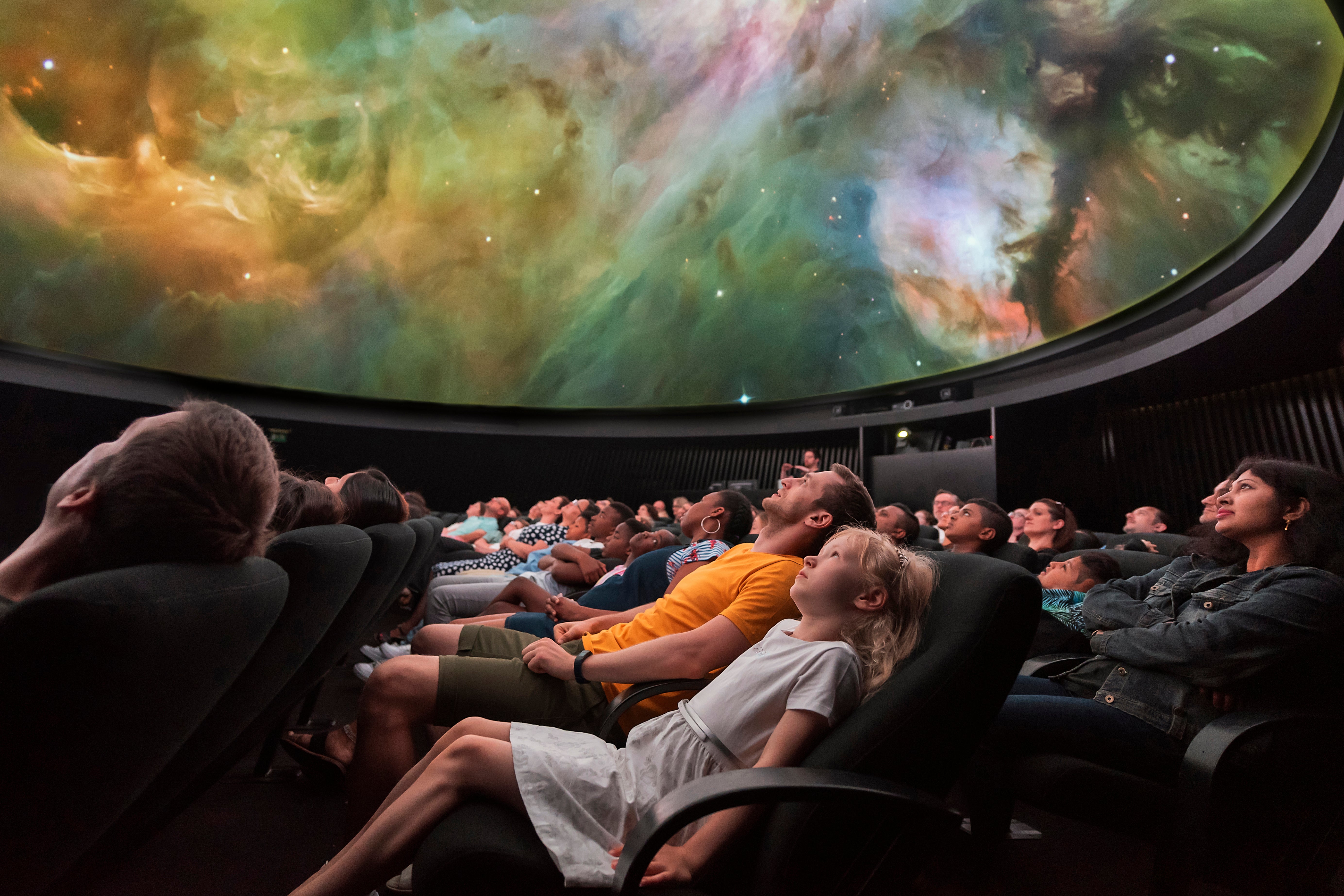 Look skywards at the Peter Harrison Planetarium at the Royal Observatory in Greenwich