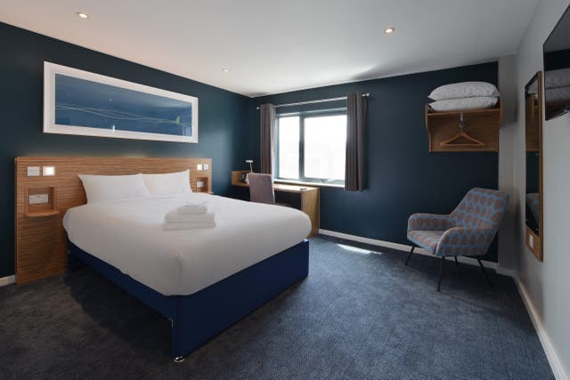 <p>Inside a room at budget hotel chain Travelodge</p>