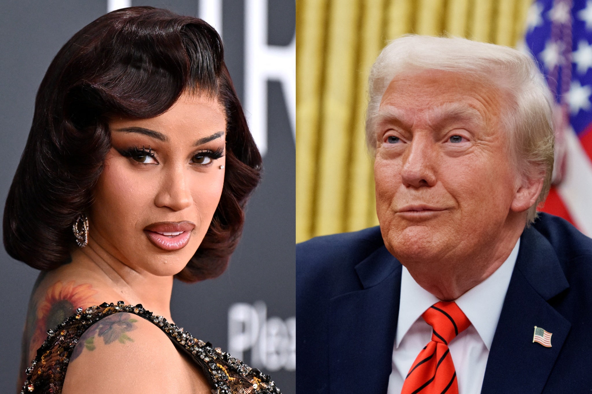 Cardi B claimed Trump’s presence suspended the cart service at Super Bowl, causing her to walk extensively in her $3k shoes