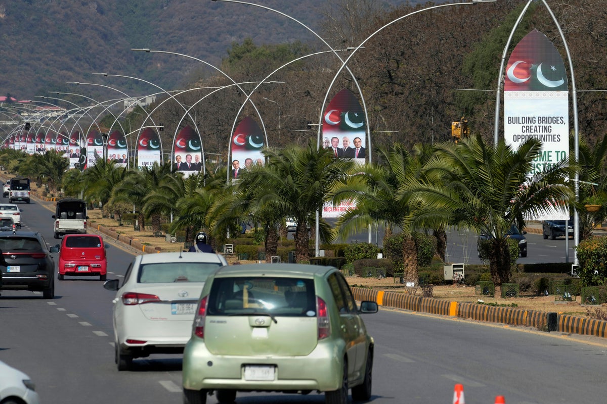 Turkey's president arrives in Pakistan's capital on a 2-day visit to boost trade, economic ties