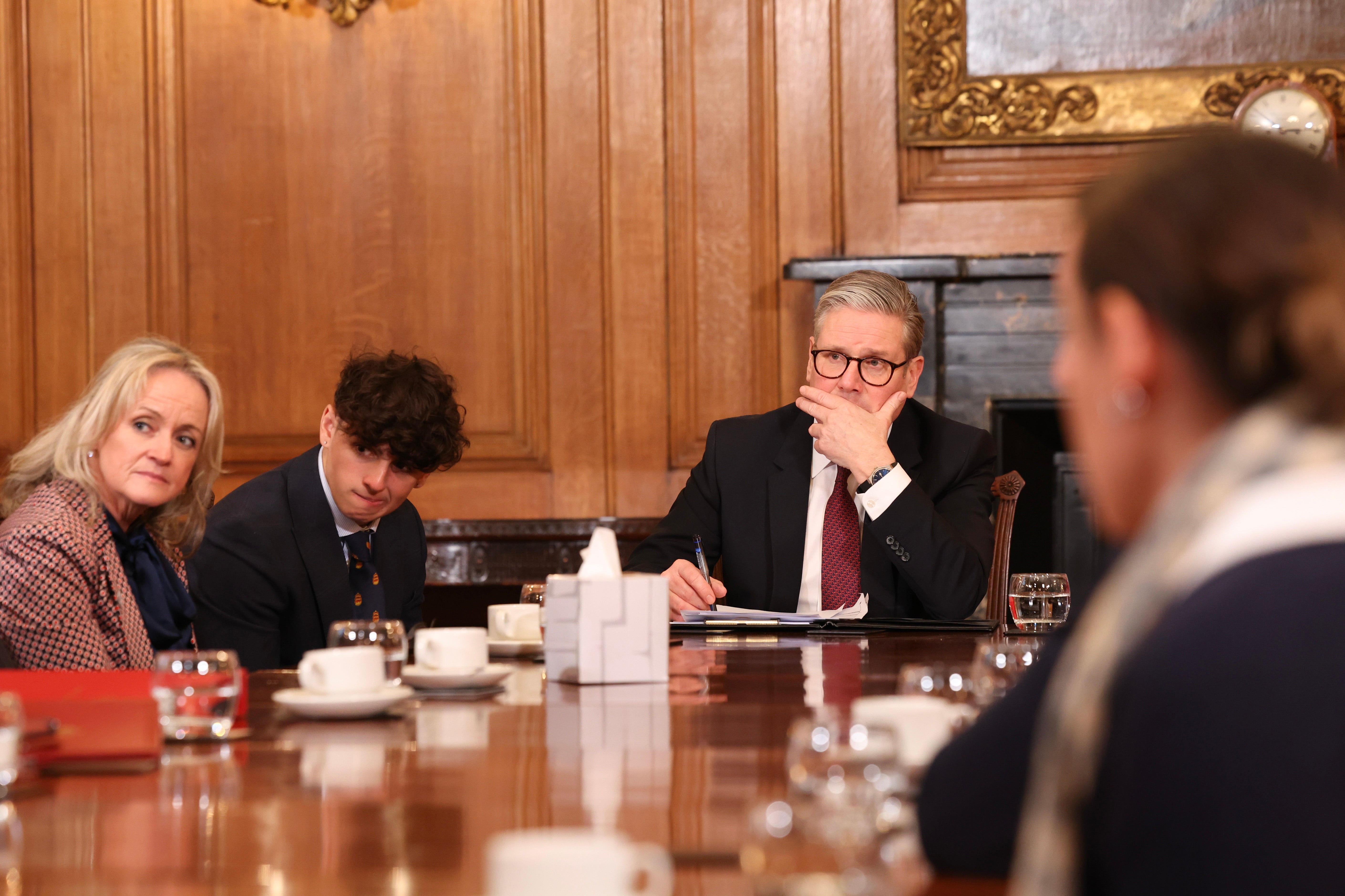 Sir Keir Starmer meets with the families of Ian Coates, Grace O'Malley-Kumar and Barnaby Webber on 12 February 2025