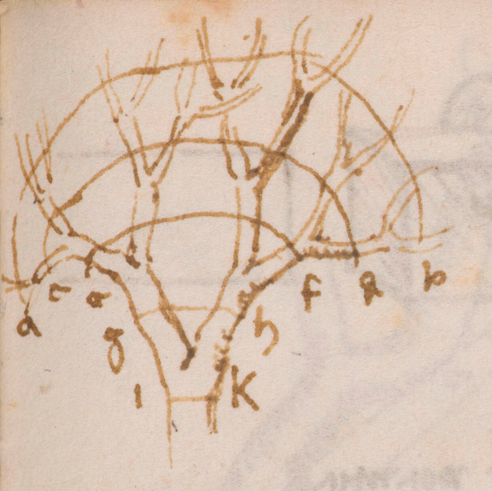 Um esboço de uma árvore de Leonardo da Vinci indica o princípio de que a espessura da articulação é preservada em diferentes estágios de rampa