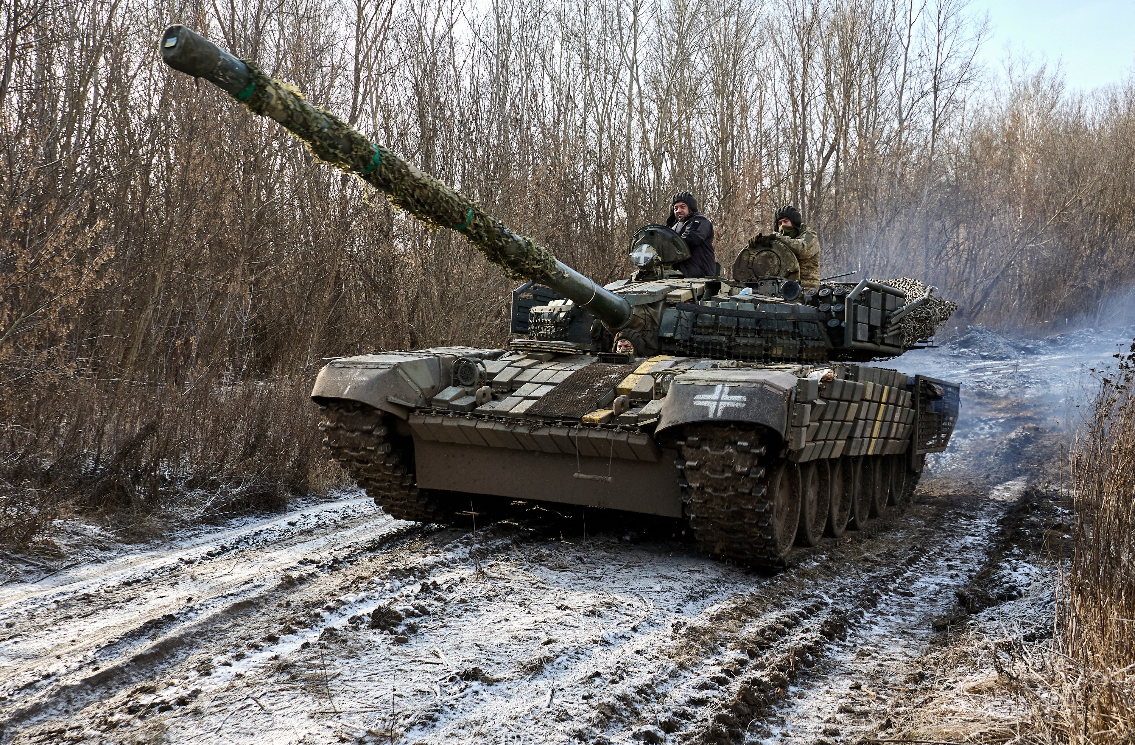 A Ukrainian tank brigade on the frontline in the Kharkiv region