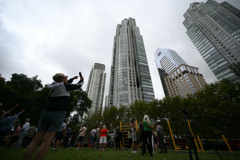 More than hundred people evacuated after fire in luxury building in Argentina 