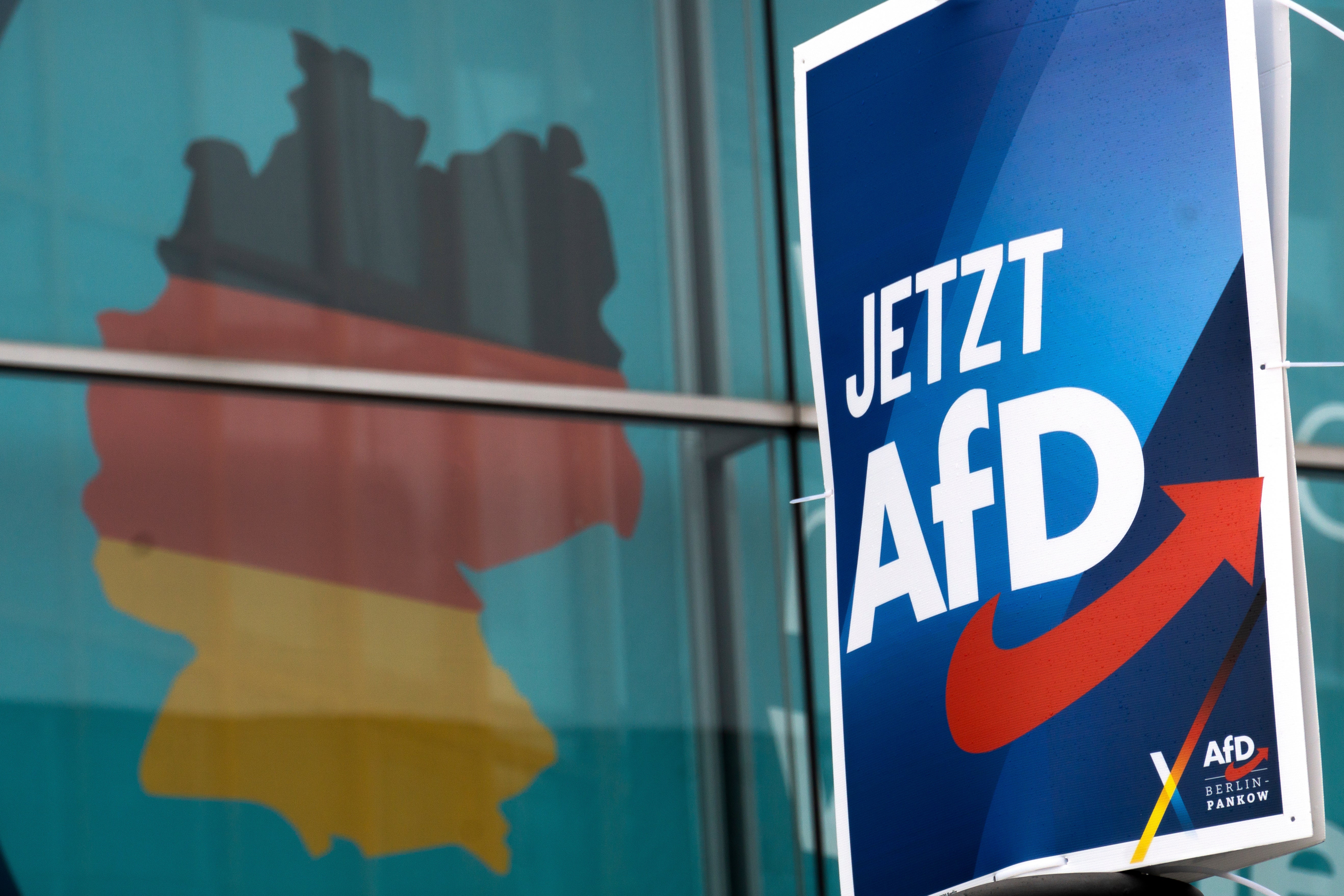 An élection campaign poster for the far-right party AfD